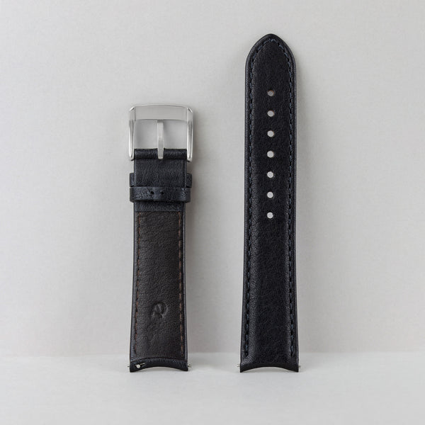 20 mm - Black Leather strap