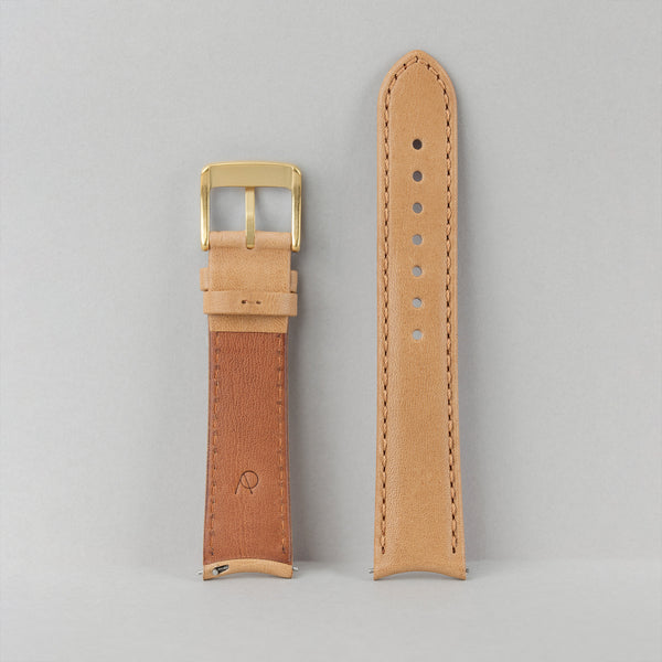 20 mm - Beige Gold Leather strap